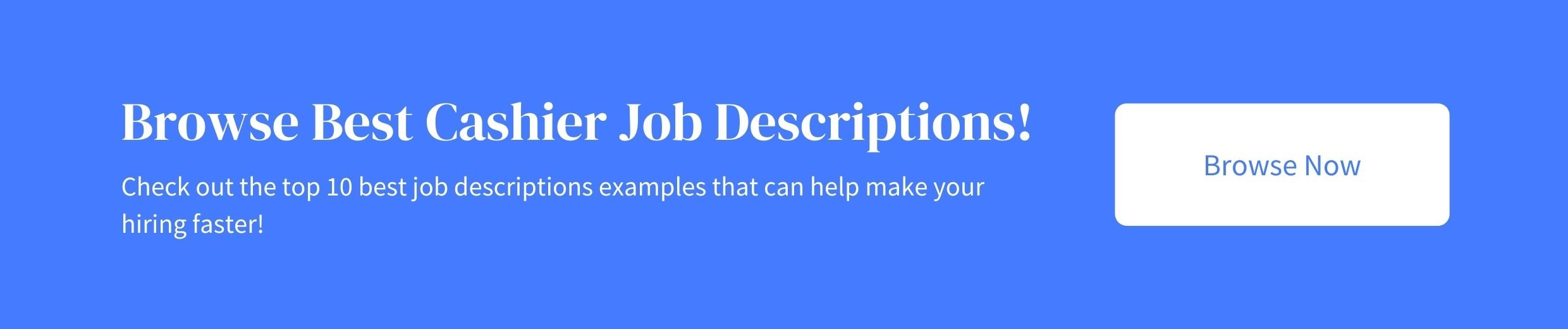 Link to top 10 templates for cashier job description