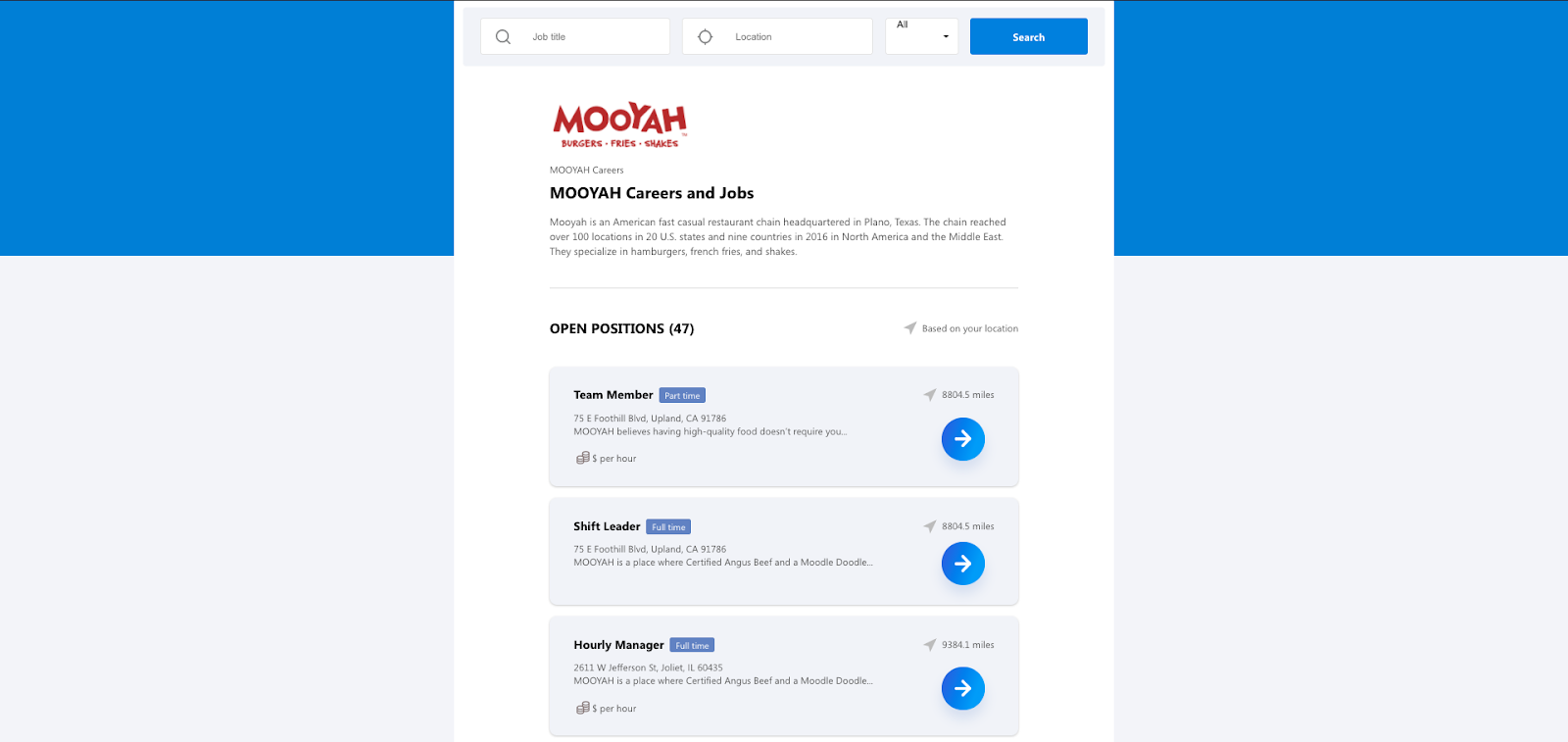 mooyah careers page